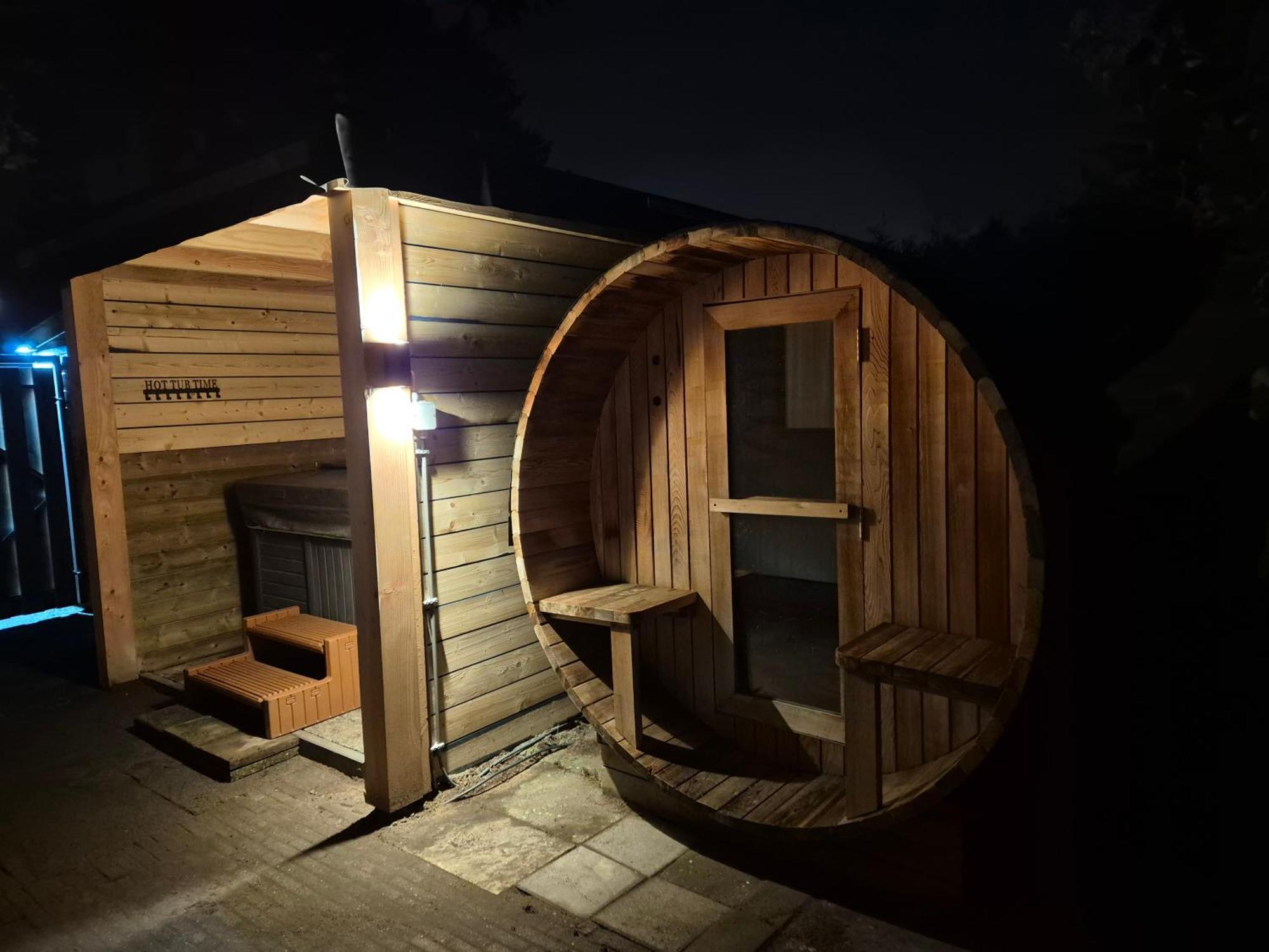 Luxe Boshuisje Met Prive Wellness & Jacuzzi Op De Veluwe Ermelo Eksteriør bilde